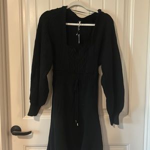 Free People black knit dress